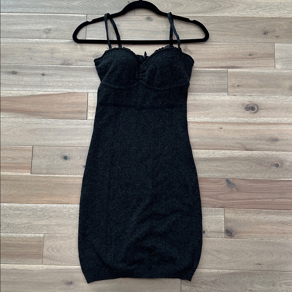 Marciano charcoal wool cashmere blend Mini Dress